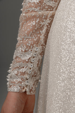 Wedding Dress Sabrina with Long Sleeves - Olivia Bottega