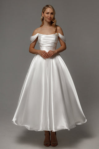 Organza Tea Length Wedding Dress Alraune