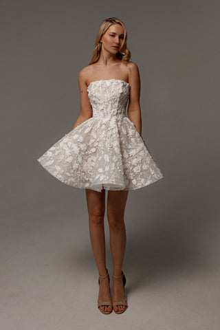 2 in 1 Short Wedding Dress Twilight Muse with Detachable Audrey Skirt