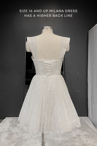 Plus Size Short Sparkly Wedding Dress Milana - Olivia Bottega