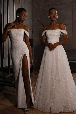 2 in 1 Sparkly Wedding Dress Amelia - Olivia Bottega