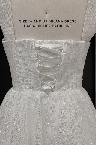 Plus Size Short Sparkly Wedding Dress Milana - Olivia Bottega