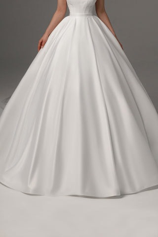 Detachable Satin Skirt Protea with Long Train