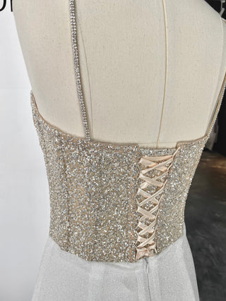 Plus Size Midi Sparkly Wedding Dress Madonna - Olivia Bottega