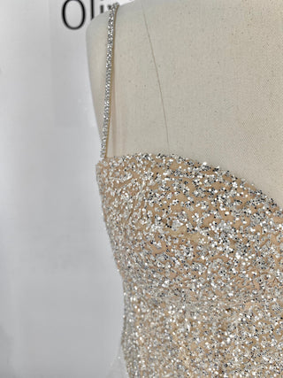 Plus Size Midi Sparkly Wedding Dress Madonna - Olivia Bottega