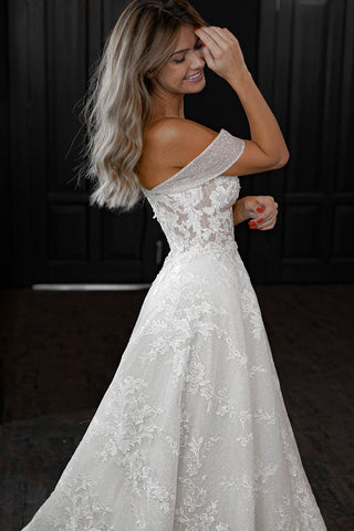 A-line Lace Wedding Dress Divon - Olivia Bottega