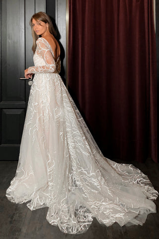 2 in 1 Sparkly Wedding Dress Stourin - Olivia Bottega